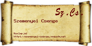 Szemenyei Csenge névjegykártya
